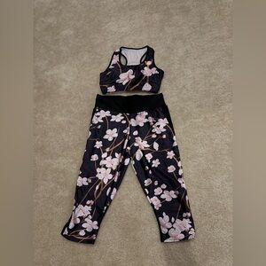 Cherry Blossom Athleisure Capri set